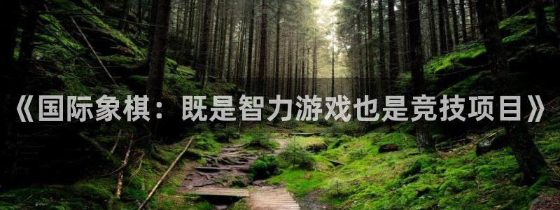 《国际象棋：既是智力游戏也是竞技项目》
